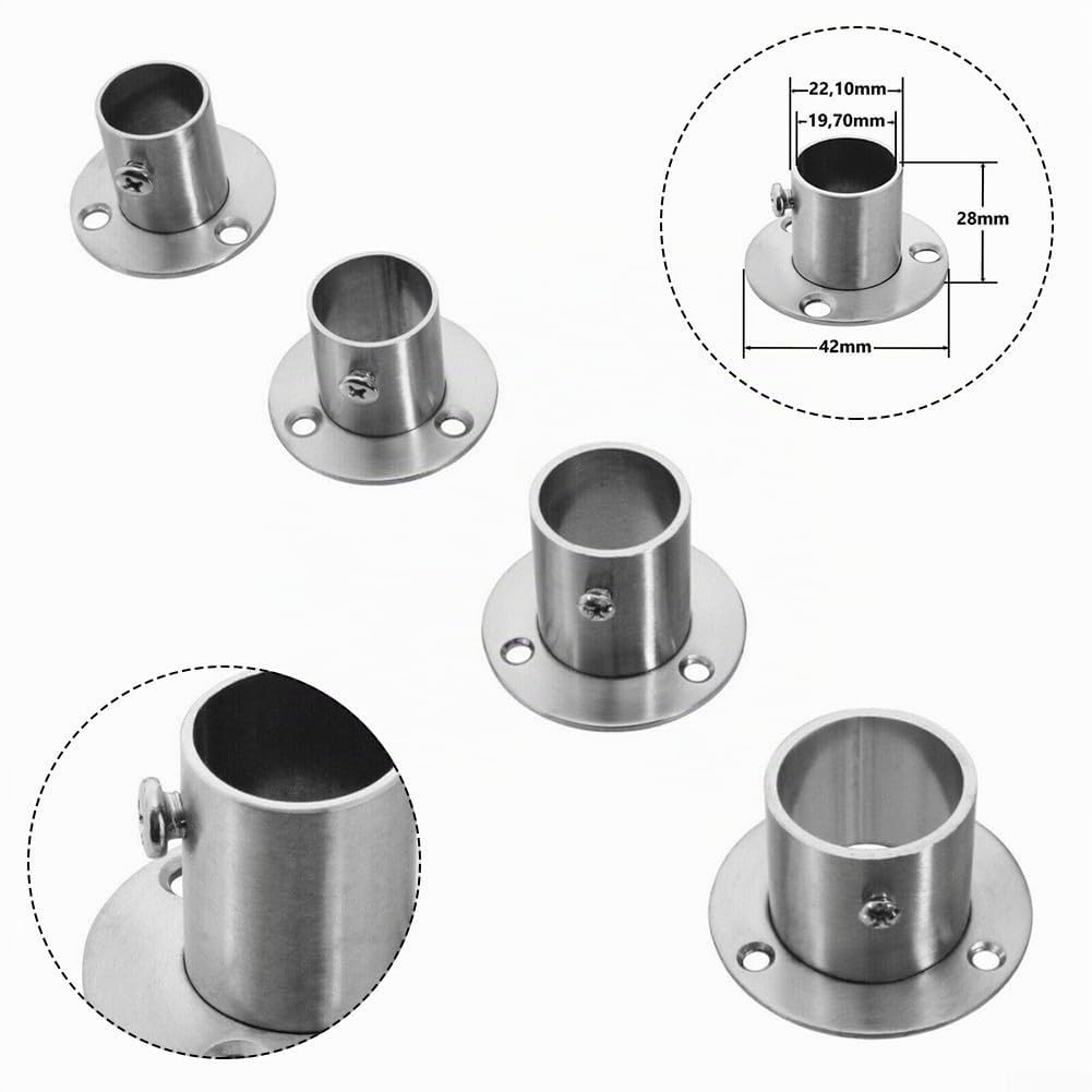 Bride murale en acier inoxydable poli pour fixation de tube pour diverses applications (25 mm)
