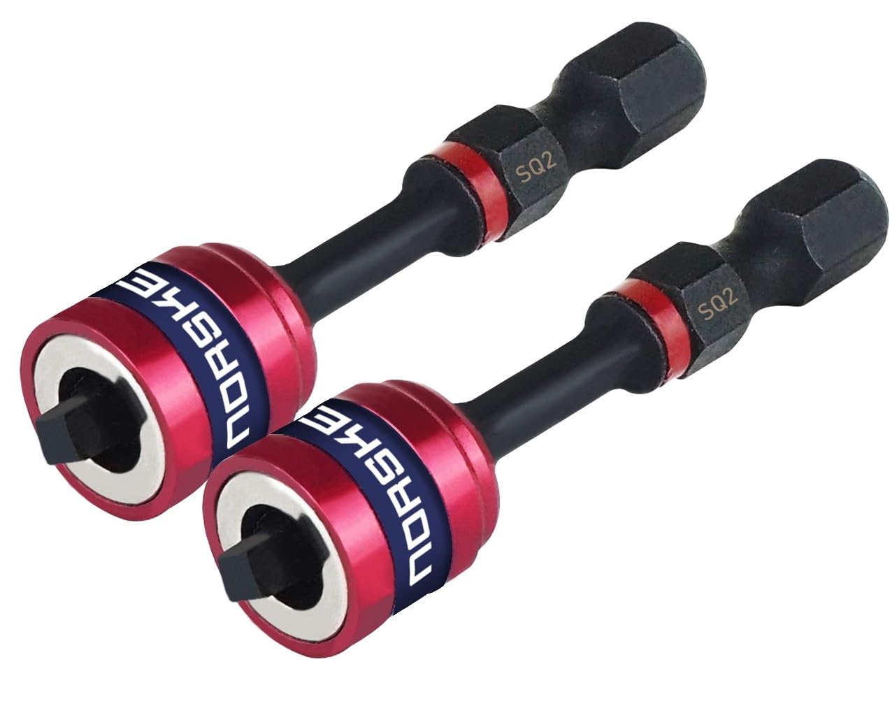 Norske Tools NIBCI330 Magnetic Float Collar Screw Holder No.2 SQ (2pc Carded) Impact Rated for Heavy Duty Use