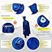 longsinger Rain Ponchos for Adults, Waterproof Rain Poncho with Hood and Arms for Hiking, Outdoor, Adjustable Length for All Heights (US, Alpha, Large, Regular, Tall, Blue)