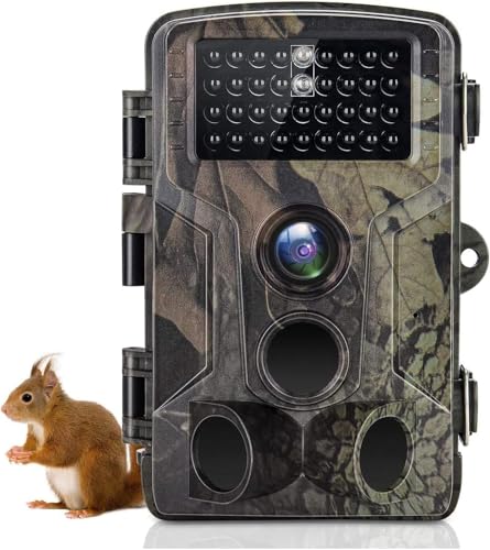 FunKind Camara Caza 4K 50MP, Camara Fototrampeo con Sensor de Movimiento, Cámara de Caza Nocturna Impermeable IP65, Visión Nocturna hasta 25m, Tarjeta de Memoria No Incluida