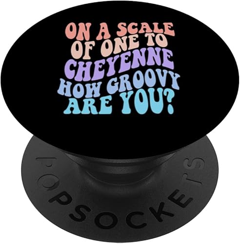 CHEYENNE Personalized Name Cute Retro Girls Groovy Birthday PopSockets Standard PopGrip
