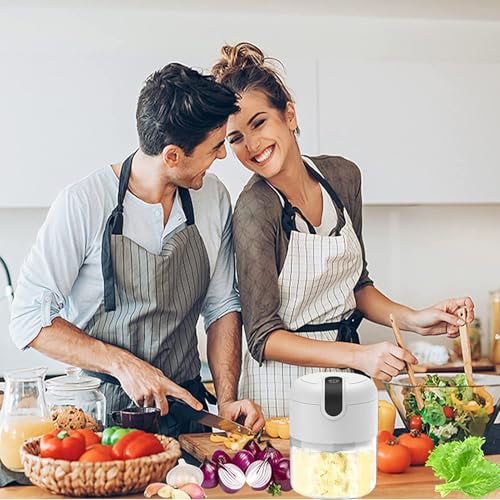 Foto von Zwiebelschneider Manuell - 2 Stück 520ml Zwiebel Zerkleinerer Manuell (1 Grüne und 1 Blaue) Multizerkleinerer zum Schneiden von Zwiebeln Knoblauch, Zwiebelhacker Chopper Onion Cutter