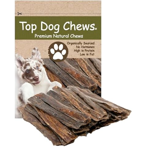 Top Dog Chews - 10" - 12" Beef Taffy, 30 Pack, Beef Jerky Dental Treats for Dogs - Organically Sourced, Single Ingredient Dog Treat, for Small, Medium, or Large Dogs Cover