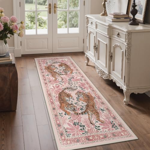 Bavni 2x6 Tiger Washable Runner Rugs for Hallway Kitchen Bathroom Non Slip