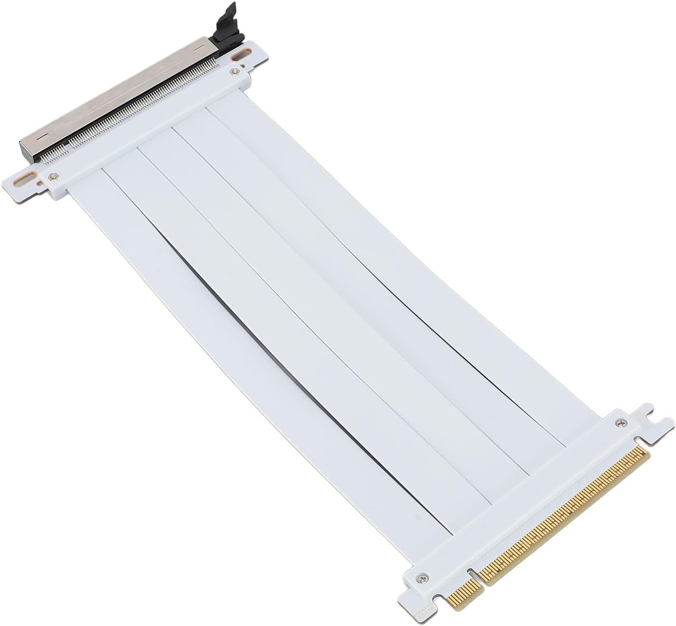 RiToEasysports PCIE 5.0 X16 High Speed Riser Cable Adapter with Enhanced Airflow for Extreme Gaming and Water Cooling Systems, White, 1 Pack (50cm)