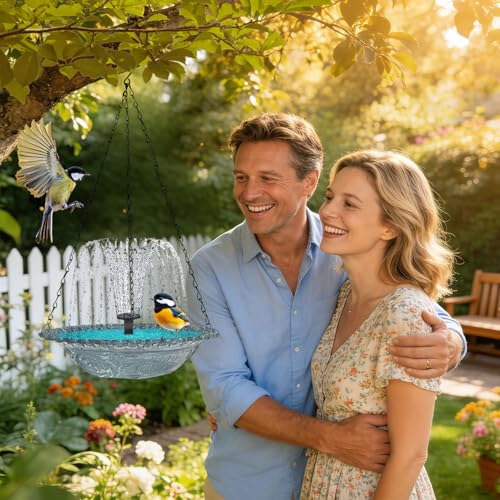 Fuente solar para baño de pájaros que evita agua estancada en el jardín 3