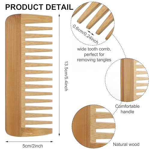 Set de 3 Peines de Dientes Anchos de Madera Nan Bamboo miniatura 2