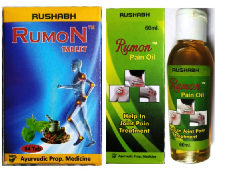 Rumon Ayurvedic Tablets- 84 Tablets & Rumon Oil -60Ml Helpful For Healthy Joints- By Gaharwar Pharma (B0CLLB1GHL) Amazon Price History, Amazon Price Tracker