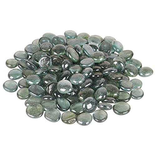 Image of Color Stone Decorative Shiny Glossy Flower Glass Pebbles for Vase Fillers Plant Pots Home Table Garden & Outdoor Decoration (Clear 2Kg)