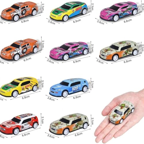Image of Umadiya Set of 10 Mini Pull Back Racing Metal Die Cast Car Set | Pullback Mechanism | Durable Body | Mini Sports Car Set for Boys & Girls (Multi Color & Design)