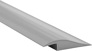 Quest Übergangsprofil, Höhenausgleich Selbstklebend, Übergangsleiste - 50 mm x 7 mm - PVC Höhenausgleichsprofil Abschlussprofil, Anpassungsprofil, Bodenleiste - 1 Meter, Grau