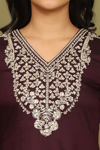 Image of W for Woman Zari Embroidered Anarkali Kurta