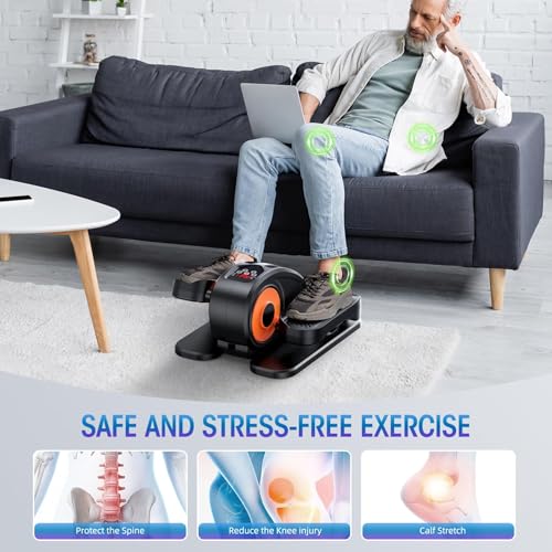 image for GUGTTR Under Desk Elliptical Machine, Electric Elliptical Leg Exercise