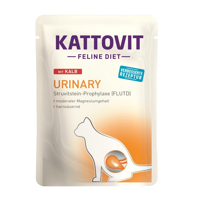 Kattovit Urinary Frischebeutel | Bundle | 4 Sorten | 20 x 85g | Pute, Huhn, Kalb & Lachs