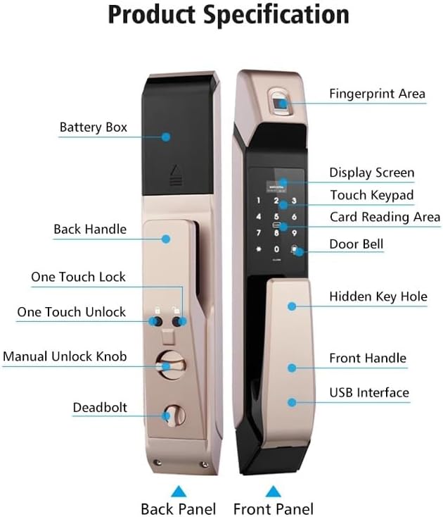キンヒザ 電子スマートロック デュアルモード USB充電 指紋ドアロック セキュリティ 生体認証ハンドルロック(A) Amazon｜電子スマートロックデュアルモード USB 充電式指紋ドアロックセキュリティ生体認証ハンドルロックアパート用 (Color : Silver (Normal))｜ドア周り ...