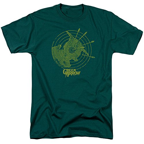 Trevco Men's Dc Arrow Always On Target Adult T-Shirt, Hunter Green, Large