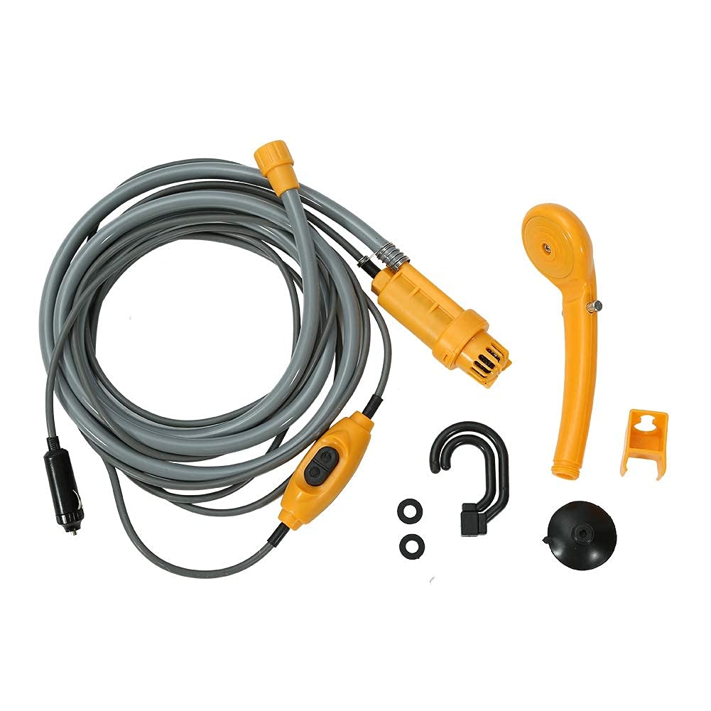 Ejoyous Ducha de Coche Ducha portátil para Acampar 12V, Ducha de Viaje al Aire Kit Completo de Ducha de Coche portátil Kit de Ducha de Viaje Acampar