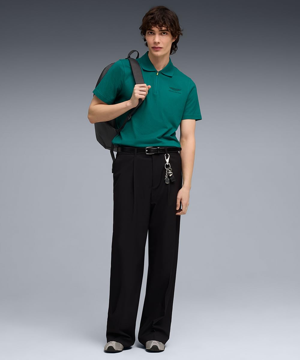 PUMA Polo in Jacquard x Aston Martin ARAMCO F1® Team da Uomo