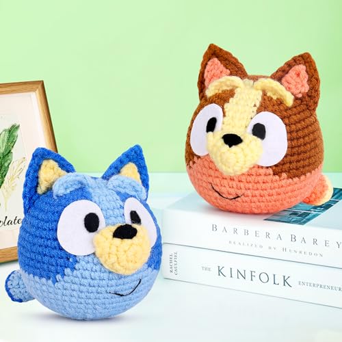 Image of Acehochen Crochet Kit for Beginners, Beginner Crochet Kit for Adults with Step-by-Step Video Tutorials, Crochet Animal Kits Knitting Supplies (2 Pack)