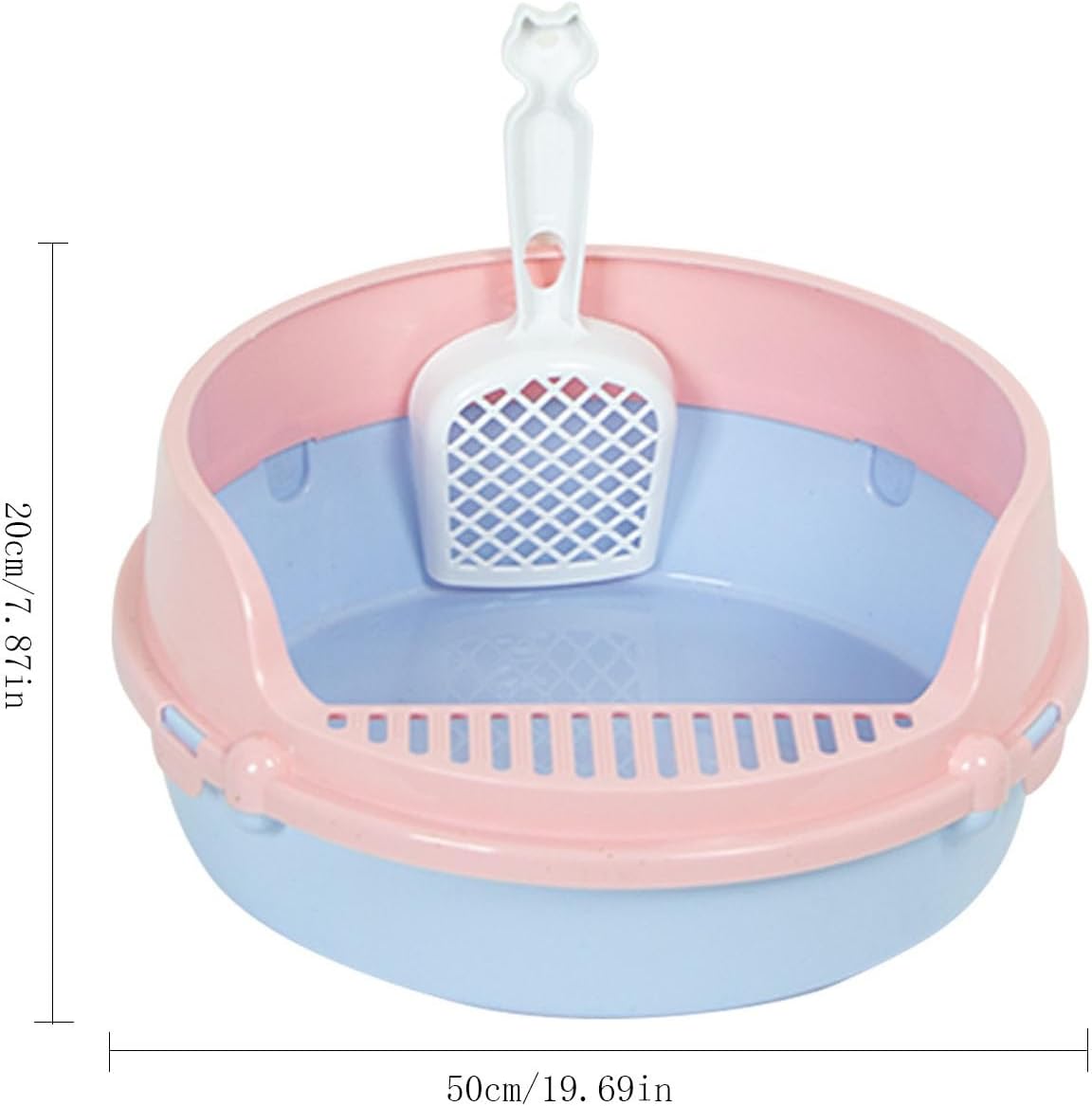 Litterbox Open Cat Litter Box, Semi-Enclosed Removable Cat Toilet, High Side Anti-Splashing Cat Toilet, Prevent Sand Leakage Easy to Clean Cat Litter Tray(Pink)