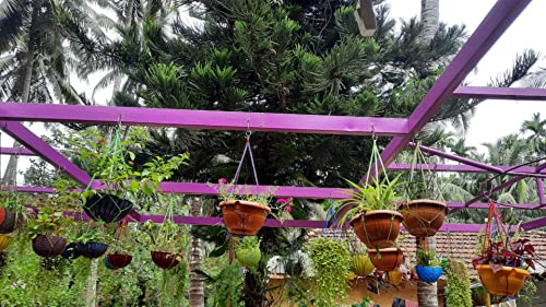 Plant Hanger Pack of 6,Hanging Plant pots Indoor Outdoor, Nylon Rope 22 inch (White)