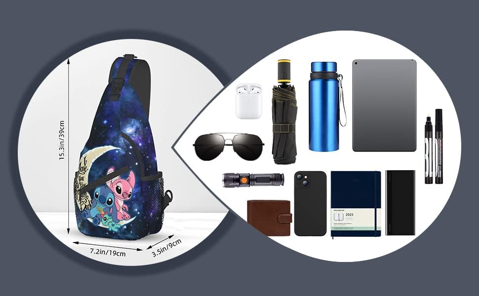 Miniatura 5 de Pcoxeim Cartoon Anime Crossbody Sling Backpack for Women Men Gifts Multipurpose Sling Bag Travel Hiking Gym Chest Bag Daypack