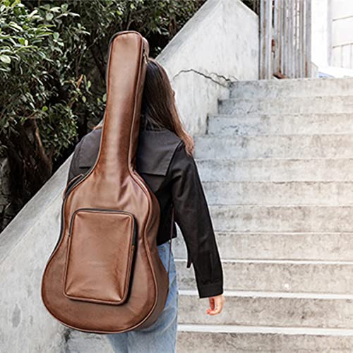RANRAO Sac de transport pour guitare acoustique classique en cuir synthétique rembourré 101,6 cm - Les Beatles, Paul McCartney, John Lennon, RIngo Starr, George Harrison RANRAO Sac de transport pour guitare acoustique classique en cuir synthétique rembourré 101,6 cm – Image 4