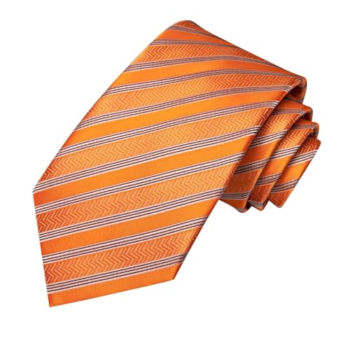Image of Dubulle Silk Ties Set for Men Formal Paisley Striped Necktie Pocket Square Cufflinks 3PCS Sets Wedding Business Party