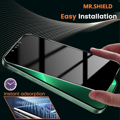 Image of Mr.Shield 360 True Privacy Screen Protector Tempered Glass Guard for iPhone 12 Pro Max, 4-Way Anti-Spy with Easy Installation Kit, 9H Hardness, 3D Curved Edges, Case-Friendly