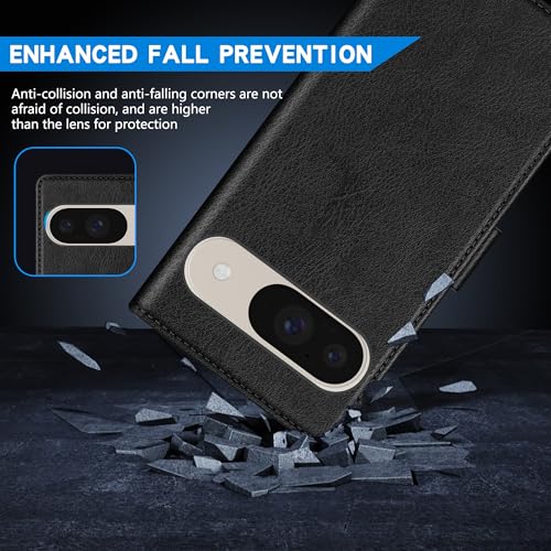 Zzxx For Google Pixel 9/Pixel 9 Pro Wallet Case With [Rfid Blocking] Card Slot Kickstand Magnetic Closure Leather Flip Protective Phone Case For Google Pixel 9/9 Pro Case Wallet thumb #6