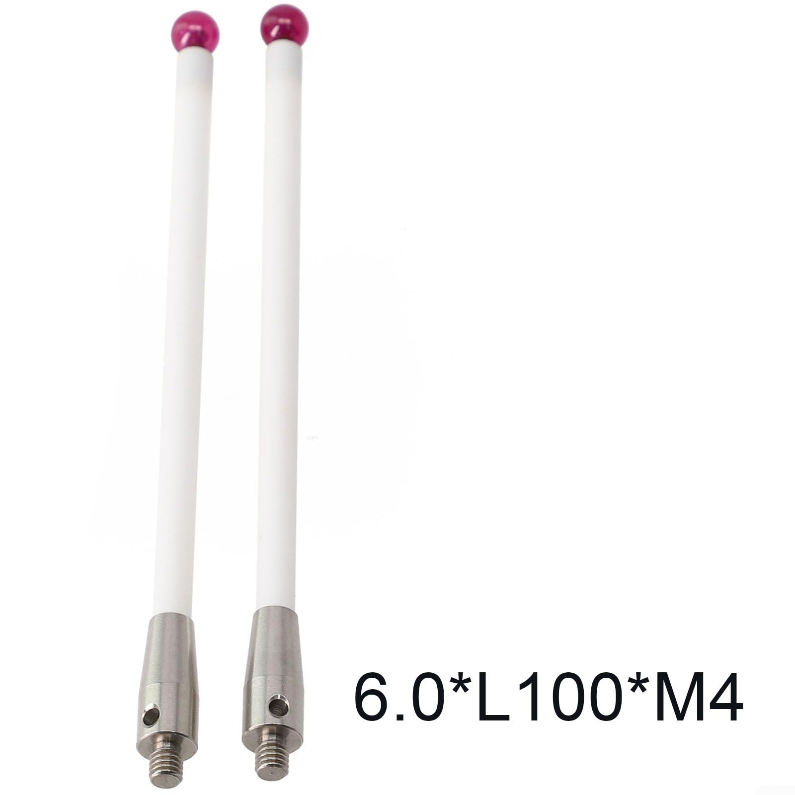 Renishaw A-5000-3712 Lot de 2 stylets de sonde CMM avec tige en céramique de 100 mm et pointe à bille de 6 mm pour la mesure dans les applications CNC et le travail des métaux