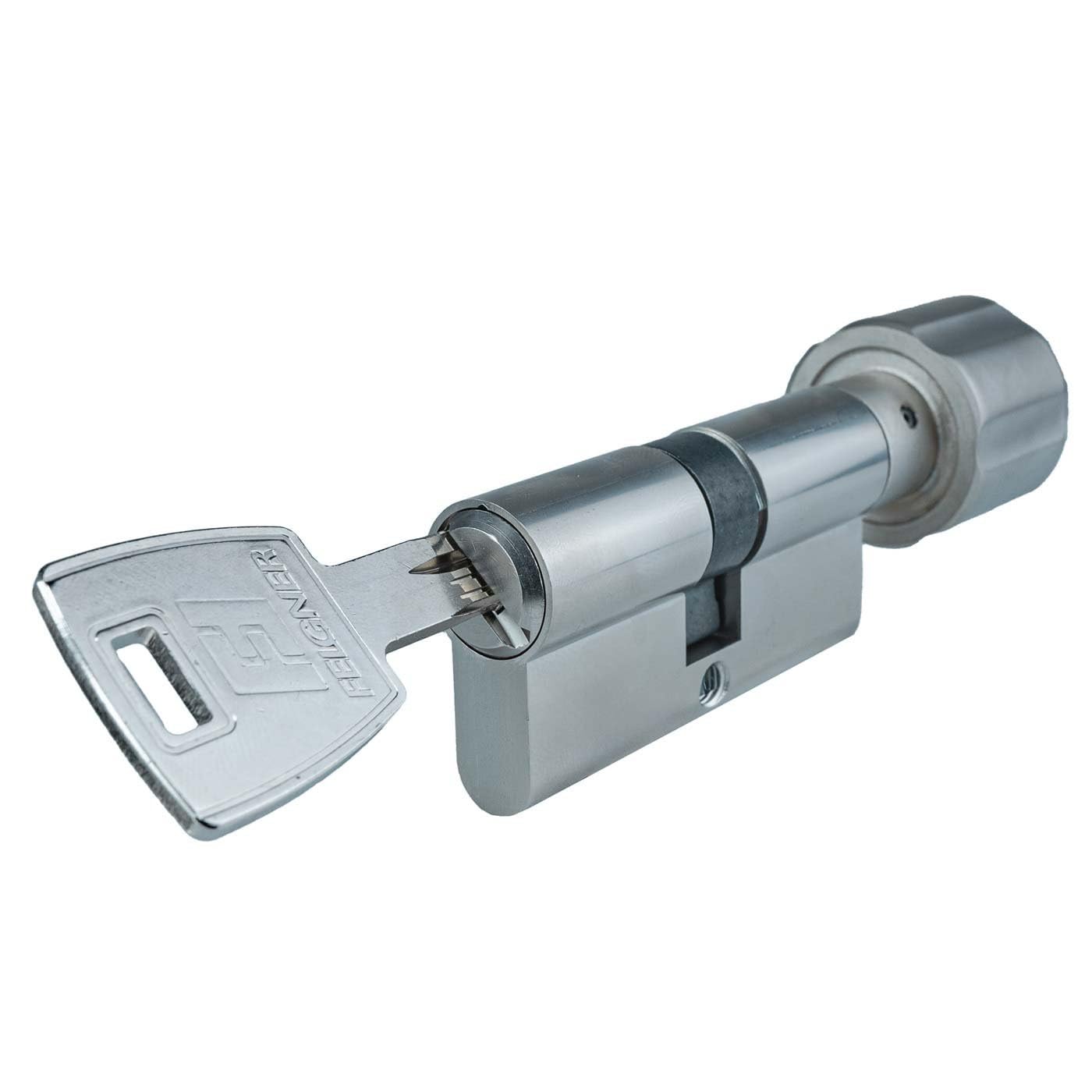 FELGNER Dolomit Cilindro de Pomos | cilindro de cierre | cilindro perfilado para puertas | protección contra taladros y extracción | incluye 5 llaves y tarjeta de seguridad - 40/50K