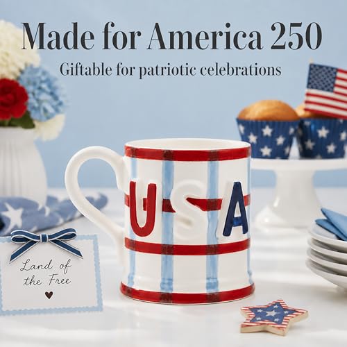 Taza Mud Pie Americana Roja 15 oz miniatura 2