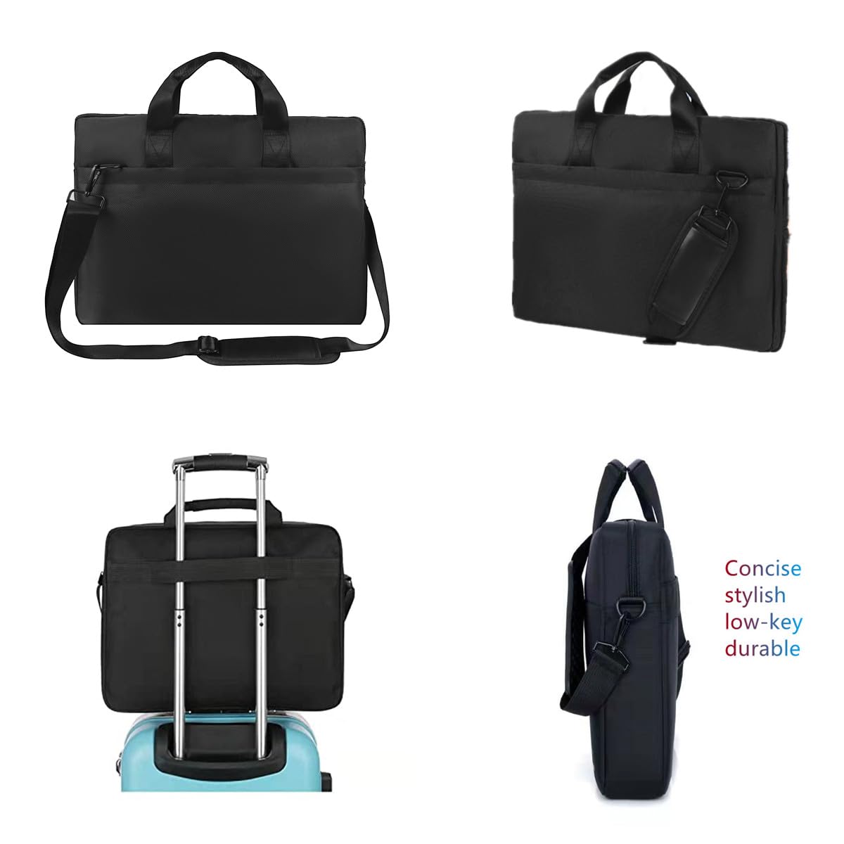 Jdgw, Bolsa Breifcase Unisex Adulto, Negro, 18.4inch
