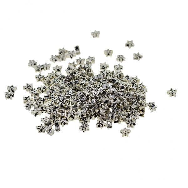 SNAPPSY 2x100 Pieces Tibetan Silver Star Spacer Beads Jewelry Findings DIY Charms-picture-47
