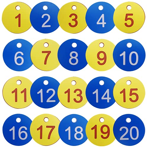 20 etiquetas de colmena de colmena de abejas con número de letreros redondos con cuerda de cáñamo de 3 metros para apicultura, cría de animales