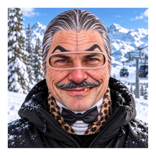 Funny Ski Mask Realistic Full Face Balaclava Old Man Ski Mask - image 2
