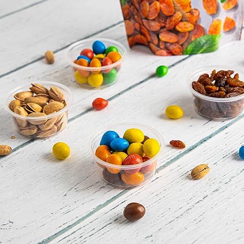 Image of GUSTO [2 oz. - 250 Count Clear Disposable Plastic Portion Cups (No Lids), For Souffle, Sauce, Jello Shots, Salad Dressing, and For Portion Control- Formerly Comfy Package (Pack of 2)