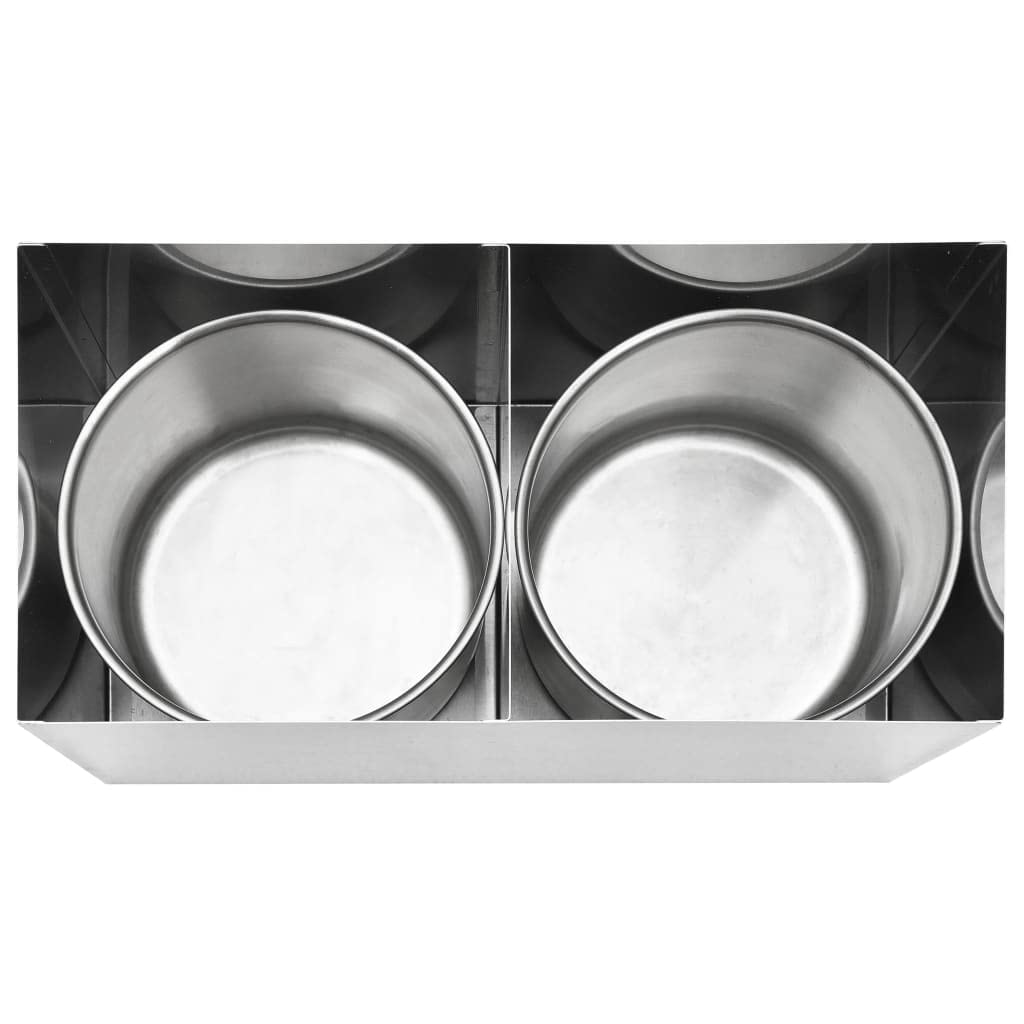 vidaXL Dispenser per Salsa in Acciaio Inox, 2 x 3,5 l