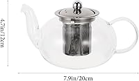 Vista 2 de Tetera infusor de té, tetera de vidrio, tetera de té, dispensador de té con infusor de té para casa de té, centro de mesa para té, café, bebida