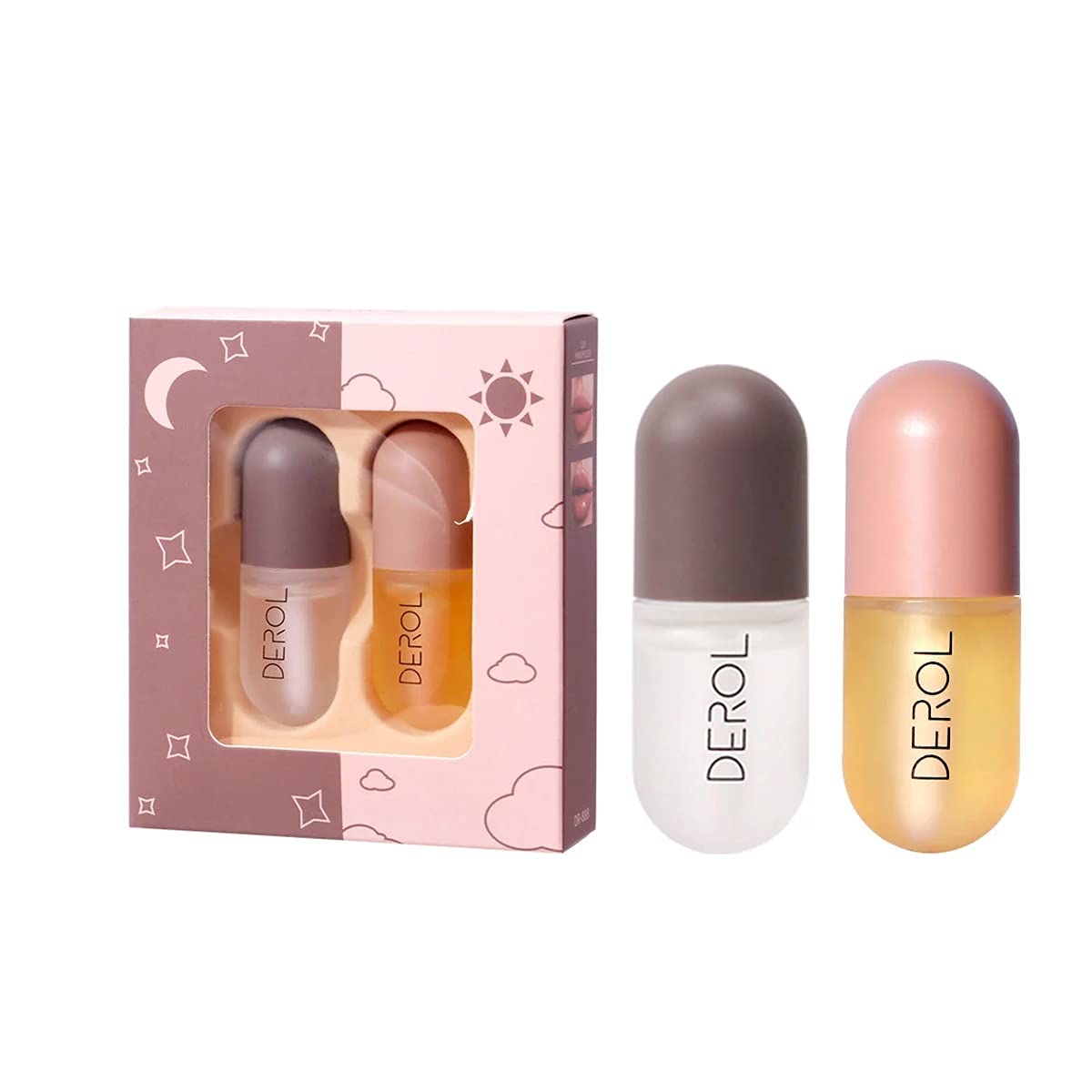 2 Pcs Lip Plumpe - Natural Lip Plumping and Lip Care, Day & Night Serum, Softer Bigger Fuller Lips, Lip Plumping Lip Gloss, Hydrating and Reduce Fine Lines, No Chapped Lips : Beauty & Personal Care