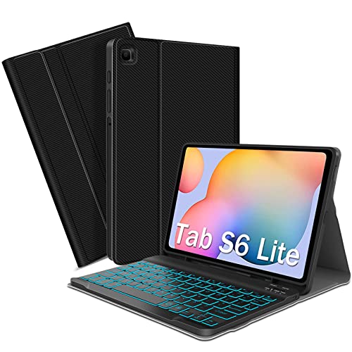 Funda teclado Samsung Tab S6 Lite retroiluminada para estudiar y trabajar en cafeterías