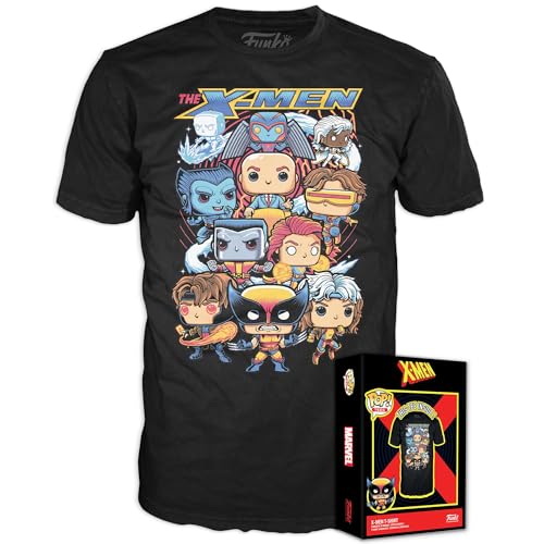 Funko Boxed tee: X Men   Group   Small   (S)   Marvel   Camiseta, Franela   Ropa   Idea Manga Corta para Adultos Hombres y Mujeres  Mercancia Oficial