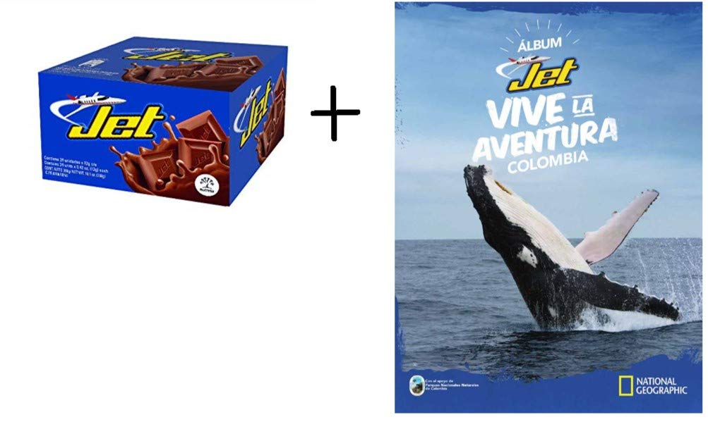 Jet, Milk Chocolate Bars with Free Colombia Sorprendente Album, 10.15 oz