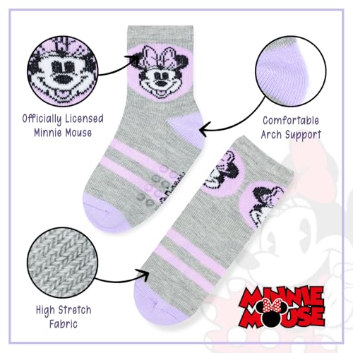 Image of Minnie Mouse Infant Toddler Socks - 10 Pack with Grippers for Ages 6-36 Months