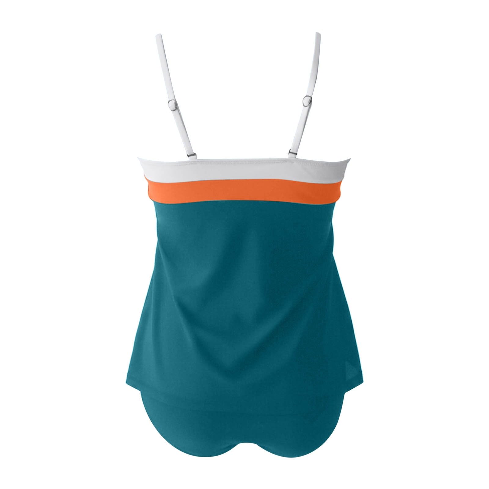 Generisch Costume da bagno tankini senza spalline con parte superiore arricciata a fascia, costume da bagno in due pezzi