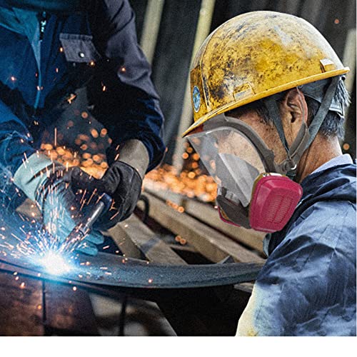 Wjjwff Full Face Respirator Mask - Gas Mask With 60926 Activated Carbon Air Filter，For Epoxy Resin，Grinding, Hazardous Waste Handling, Paint Preparation, Petrochemical, Pharmaceuticals, Welding #TOP1