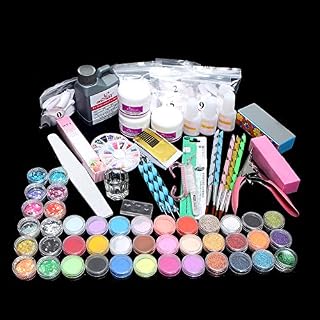 WAQIA Oh Acrylic powder Shiny Glitter Nail Art Decoration Acrylic Nail Kit Nail