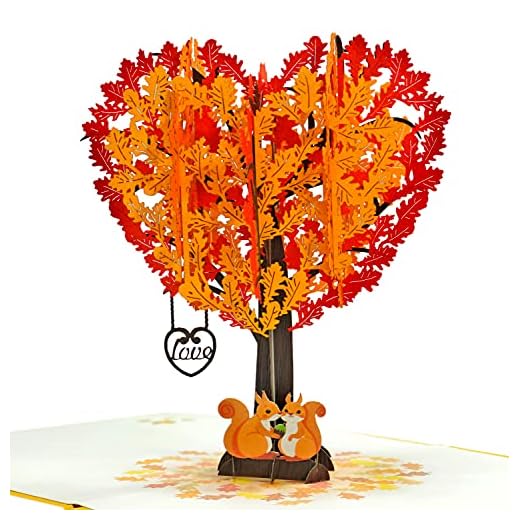 CUTPOPUP Pareja Ardilla - Tarjeta Aniversario, 3D Tarjeta Cumpleaños, Tarjeta Felicitacion Boda, Tarjeta Regalo, Regalos Originales Para Mujer (Squirrel Couple) US8-LO103ES