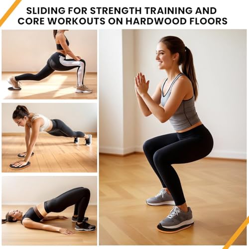 Curseurs de base pour l'entraînement, glissières d'entraînement légères pour la salle de sport | Équipement d'entraînement compact pour adolescents, jeunes, hommes, pilates, entraînement – Image 5